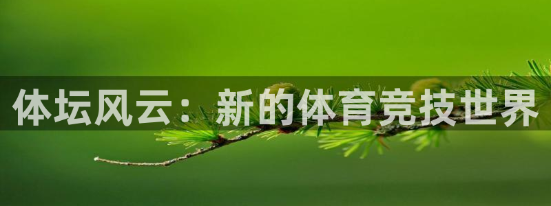 必一运动bsport体育：体坛风云：新的体育竞技世界
